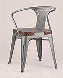 Стул Stool Group Tolix ARMS SOFT с подлокотниками серебристый пластик, металл, фото 5