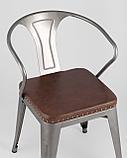 Стул Stool Group Tolix ARMS SOFT с подлокотниками серебристый пластик, металл, фото 7
