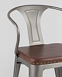 Стул Stool Group Tolix ARMS SOFT с подлокотниками серебристый пластик, металл, фото 8
