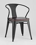 Стул Stool Group Tolix ARMS SOFT с подлокотниками черный матовый пластик, металл, фото 2