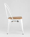 Стул Stool Group TOLIX WOOD белый глянцевый, каркас металлический, сиденье деревянное, фото 5