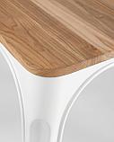 Стул Stool Group TOLIX WOOD белый глянцевый, каркас металлический, сиденье деревянное, фото 10