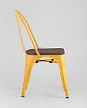 Стул Stool Group Tolix Wood желтый сиденье деревянное, фото 4