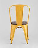 Стул Stool Group Tolix Wood желтый сиденье деревянное, фото 6