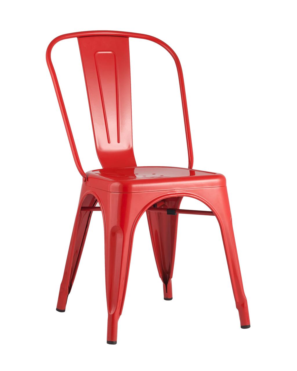 Стул Stool Group Tolix красный глянцевый, экокожа, пластик, металл