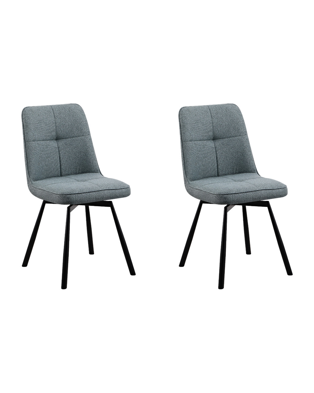Комплект из двух стульев Stool Group Boun вращающийся мягкий зеленый обивка рогожка