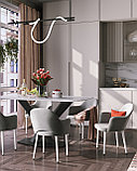 Стол Stool Group Belle 160х90 столешница белый мрамор керамика ножки черные мдф, фото 3
