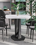 Стол Stool Group Belle 180х90 столешница белый мрамор керамика ножки черные мдф, фото 3