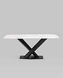 Стол Stool Group Belle 180х90 столешница белый мрамор керамика ножки черные мдф, фото 4