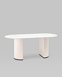 Стол Stool Group Opera 180х90 столешница белый мрамор керамика ножки плиссе металл, фото 2