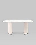 Стол Stool Group Opera 180х90 столешница белый мрамор керамика ножки плиссе металл, фото 3