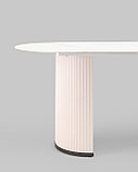Стол Stool Group Opera 180х90 столешница белый мрамор керамика ножки плиссе металл, фото 5
