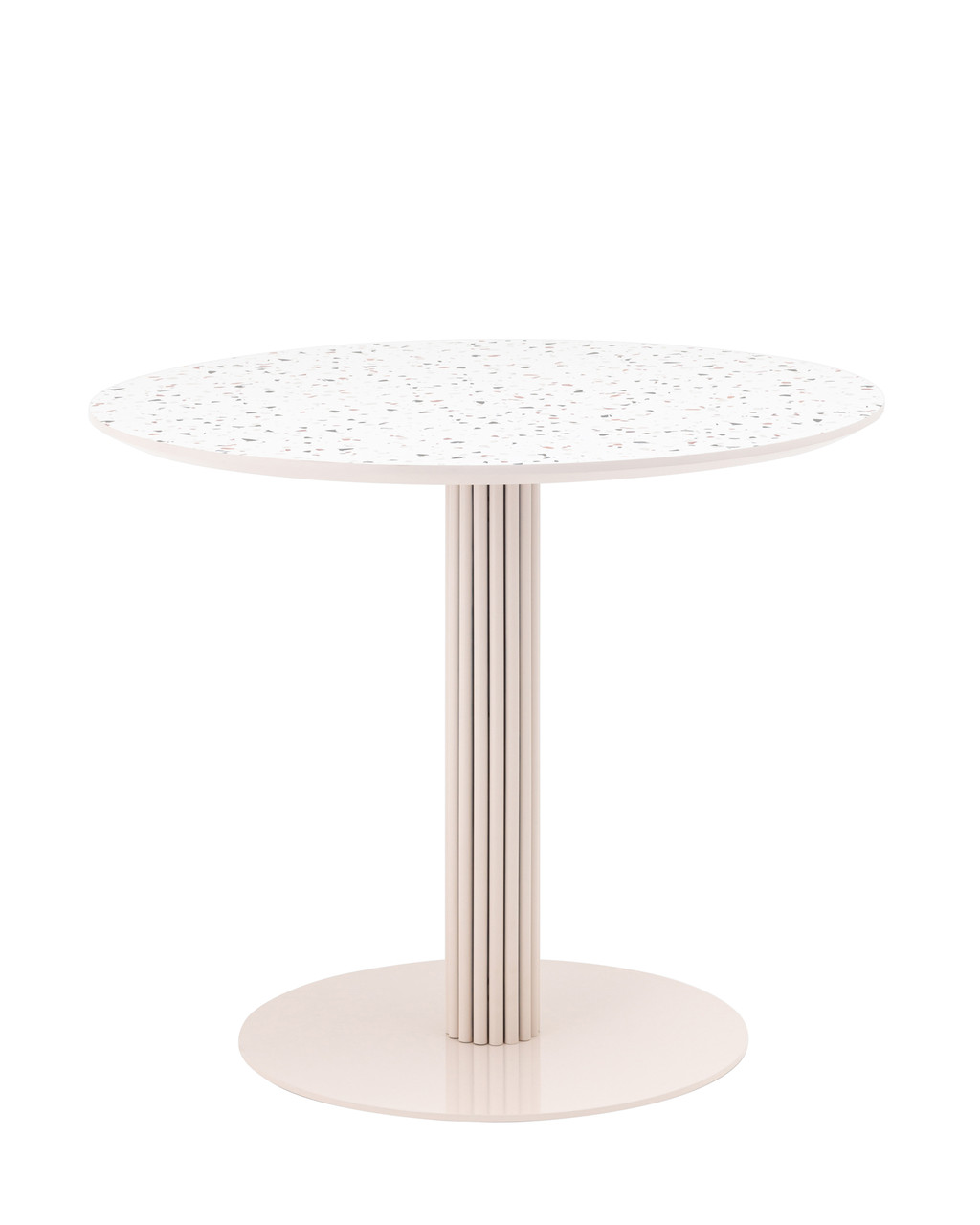 Стол Stool Group Stem D90 столешница терраццо ножки плиссе металл
