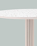 Стол Stool Group Stem D90 столешница терраццо ножки плиссе металл, фото 4
