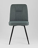 Комплект из четырех стульев Stool Group Hedd мягкий зеленый обивка рогожка, фото 3