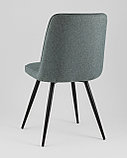 Комплект из четырех стульев Stool Group Hedd мягкий зеленый обивка рогожка, фото 6