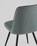 Комплект из четырех стульев Stool Group Hedd мягкий зеленый обивка рогожка, фото 7