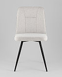Комплект из четырех стульев Stool Group Hedd мягкий серый обивка рогожка, фото 3