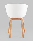 Кресло Stool Group LIBRA SOFT серое, пластик, мягкое сиденье, съемная подушка, ножками из массива бука, фото 7