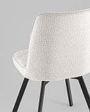 Комплект из двух стульев Stool Group Boun вращающийся мягкий серый обивка рогожка, фото 7