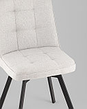 Комплект из двух стульев Stool Group Boun вращающийся мягкий серый обивка рогожка, фото 8