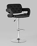 Стул барный Stool Group Бентли черный PU-кожа, дугообразные подлокотники, фото 2