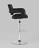 Стул барный Stool Group Бентли черный PU-кожа, дугообразные подлокотники, фото 3