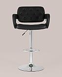 Стул барный Stool Group Бентли черный PU-кожа, дугообразные подлокотники, фото 4