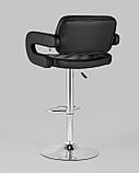 Стул барный Stool Group Бентли черный PU-кожа, дугообразные подлокотники, фото 6