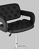 Стул барный Stool Group Бентли черный PU-кожа, дугообразные подлокотники, фото 8