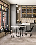 Стол Stool Group обеденный Дакота 100*100 белый мрамор ножки черные, фото 4