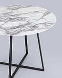 Стол Stool Group обеденный Дакота 100*100 белый мрамор ножки черные, фото 6