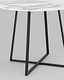 Стол Stool Group обеденный Дакота 100*100 белый мрамор ножки черные, фото 8