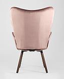 Кресло Stool Group Гранд розовый, каркас из натурального дерева, мягкая спинка, широкие ножки и сиденье,, фото 8