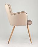 Стул Stool Group Космос коричневый обивка PU кожа, стальные ножки с принтом под дерево, фото 6