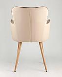 Стул Stool Group Космос коричневый обивка PU кожа, стальные ножки с принтом под дерево, фото 8
