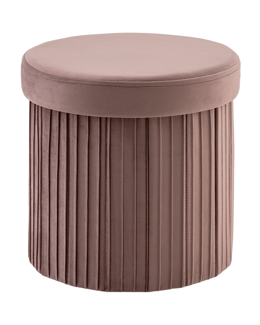 Пуф Stool Group Store Round пыльно-розовый складной с ящиком
