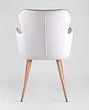 Стул Stool Group Космос серый обивка PU кожа, металлические ножки с принтом под дерево, фото 6