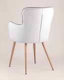 Стул Stool Group Космос серый обивка PU кожа, металлические ножки с принтом под дерево, фото 7