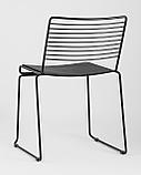Стул Stool Group обеденный Danny черный металл с черной подушкой из экокожи, фото 8