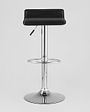 Стул барный Stool Group Хай-Тек черный обивка экокожа, хромированная ножка, газ-лифт, фото 2