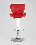 Стул барный Stool Group PORSCHE красный экокожа, прострочка, газлифт, хром, фото 3