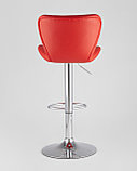Стул барный Stool Group PORSCHE красный экокожа, прострочка, газлифт, хром, фото 5