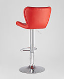 Стул барный Stool Group PORSCHE красный экокожа, прострочка, газлифт, хром, фото 6