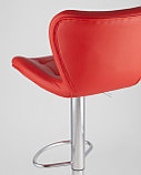 Стул барный Stool Group PORSCHE красный экокожа, прострочка, газлифт, хром, фото 7