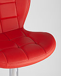 Стул барный Stool Group PORSCHE красный экокожа, прострочка, газлифт, хром, фото 8