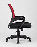 Компьютерное кресло TopChairs TopChairs Simple офисное красное в обивке из текстиля с сеткой, механизм качания, фото 3