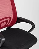Компьютерное кресло TopChairs TopChairs Simple офисное красное в обивке из текстиля с сеткой, механизм качания, фото 8