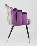 Кресло Stool Group Камелия серый мягкое обивка велюр, фото 7
