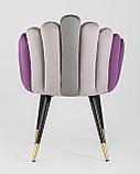 Кресло Stool Group Камелия серый мягкое обивка велюр, фото 9